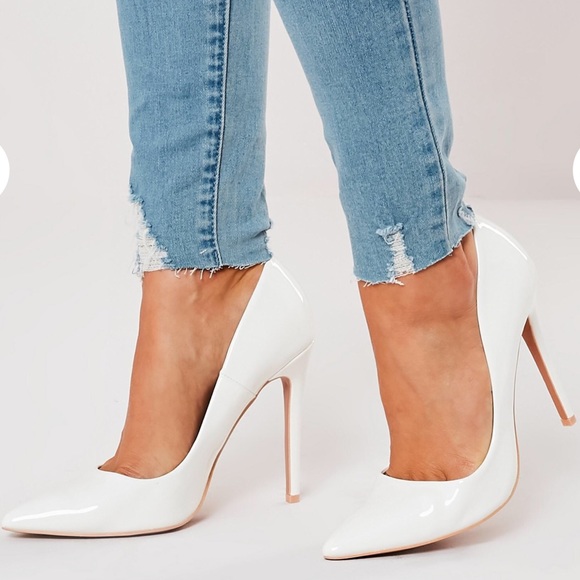 Missguided Shoes - ✨Missguided White Patent Pumps size 9✨